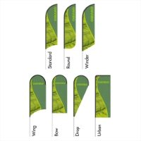 Cheap green feather flags