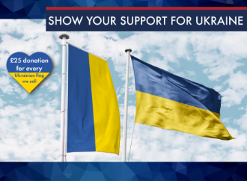 Custom print Ukrainian flags