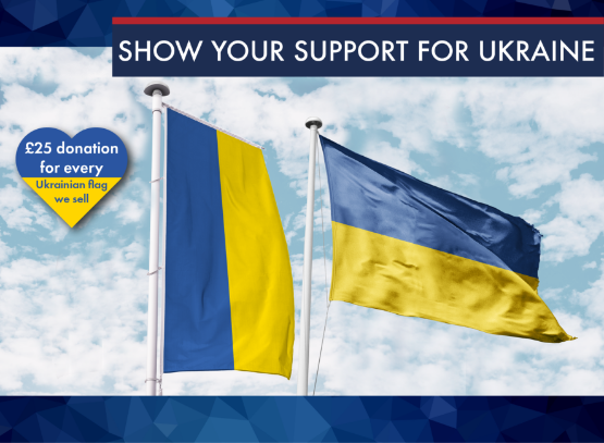 Custom print Ukrainian flags